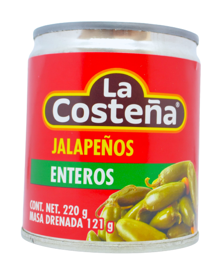 Chiles Jalapeños Enteros, La Costeña, 220 g