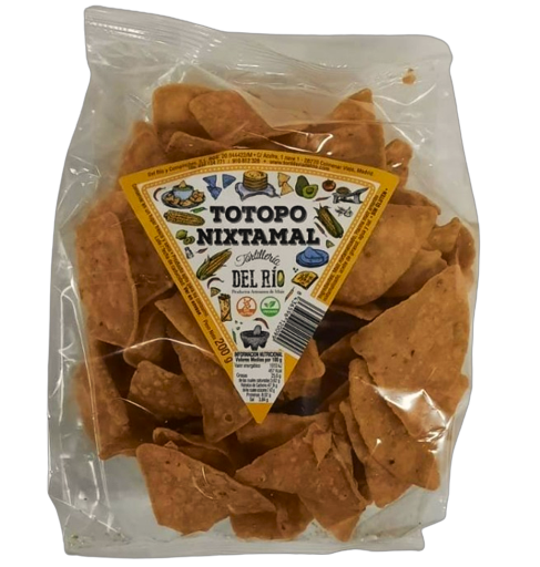 Totopos de maíz amarillo nixtamalizado